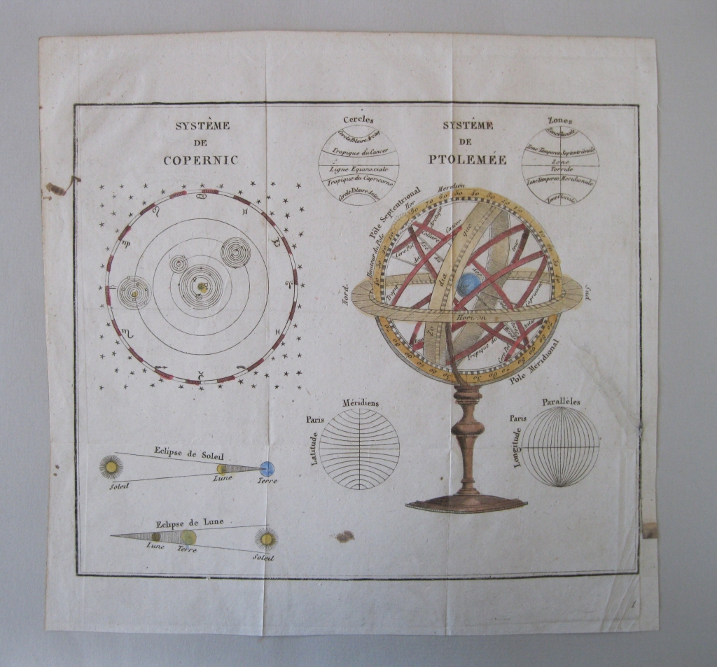 Universo y esfera Armilar, 1799. Vaugondy/Crozat